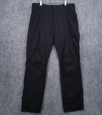 Wrangler All Terrain Cargo Pants Mens 36x32 Black Stretch Hiking Outdoor