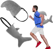 2 Pcs Shark Costume Set Including Plush Shark Fin and Tail for Adult Fun Fish Ou