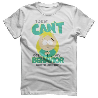 South Park Licensed  Can t Get My Behavior Under Control  Herren T-Shirt Weiß