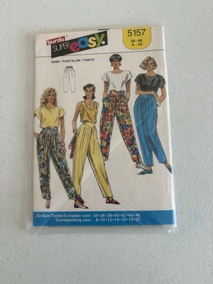 Burda Super Easy 5157 Size 8-20 Pants Vintage ( Opened But UNUSED)