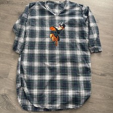 Disney Vintage 90s Sleepwear Nightgown Tigger Plaid Flannel Women's OS