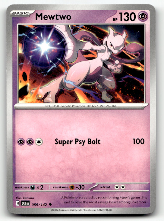 Mewtwo 059/142 Normal Uncommon SV07: Stellar Crown LP