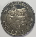 1 Ounce .999 Fine Silver Koala Australian Teddy Bear Round From New...