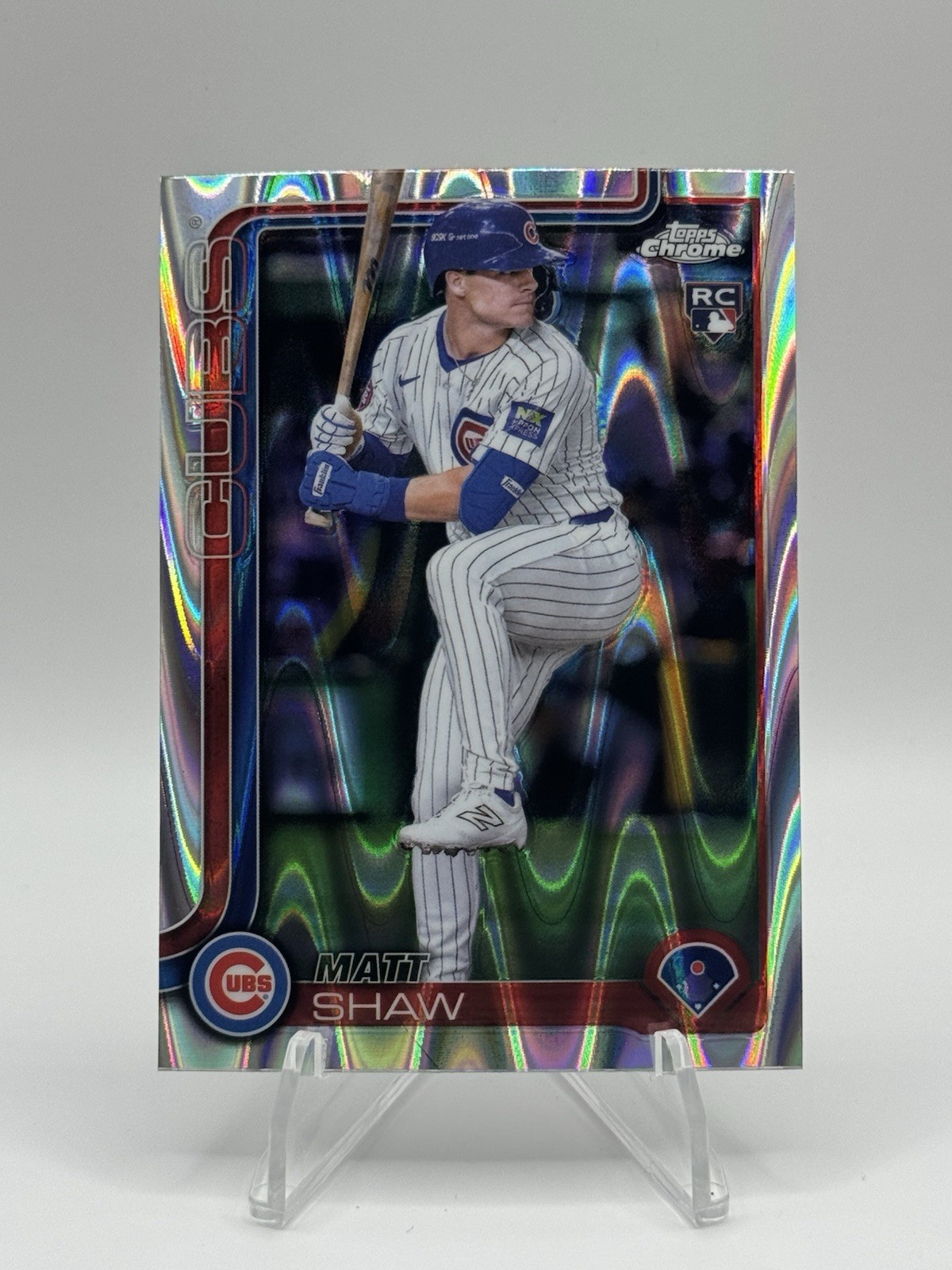 Matt Shaw 2025 Topps Chrome Raywave #219 Chicago Cubs RC