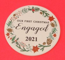 Our First Christmas Engaged 2021 Ceramic Christmas ornament