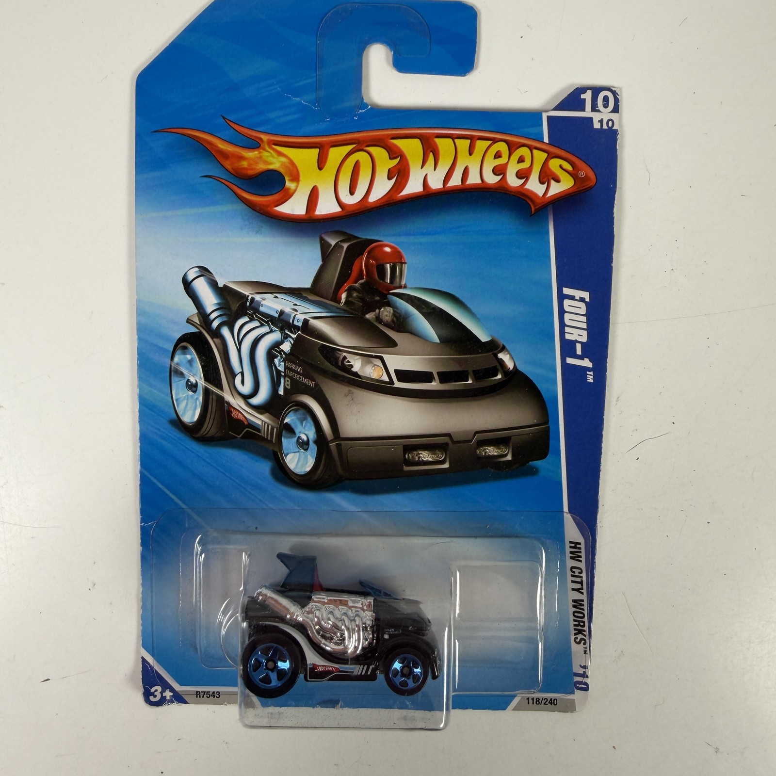 Hot Wheels 2010 HW City Works 118/240 FOUR-1 Black Parking Enforcement Diecast