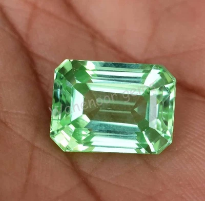 11.20 CT Natürlich Grün Saphir Smaragd Zertifiziert Ceylon Lose Edelstein - Bild 1 von 4