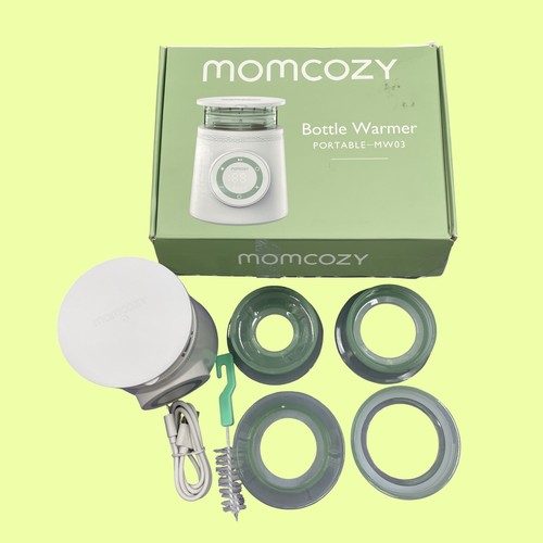 Momcozy MW03 White/Green Portable Baby Bottle Warmer