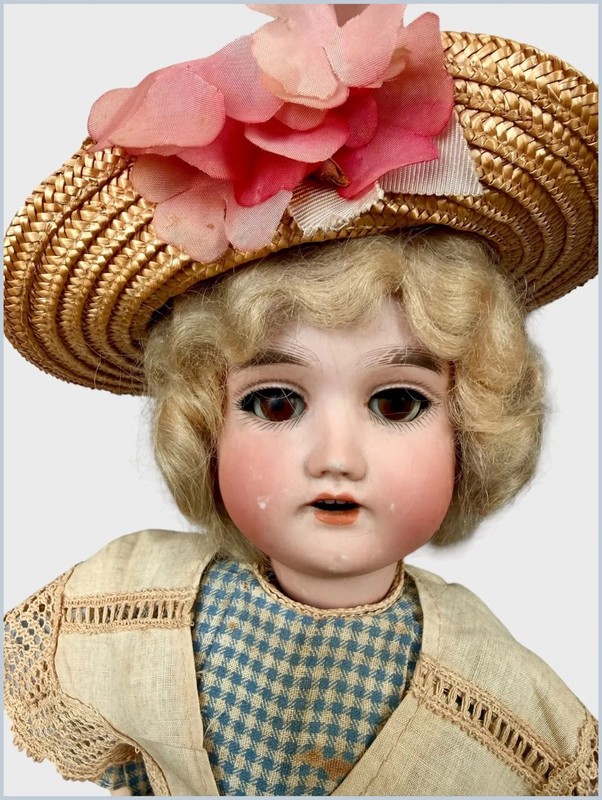 Antique 16" Gebruder Kuhnlenz 165 Mold German Doll A/O All Original