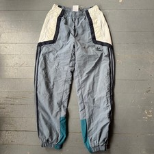 Adidas Originals Colorblock Windbreaker Track Pants Blue Cream Mens Small