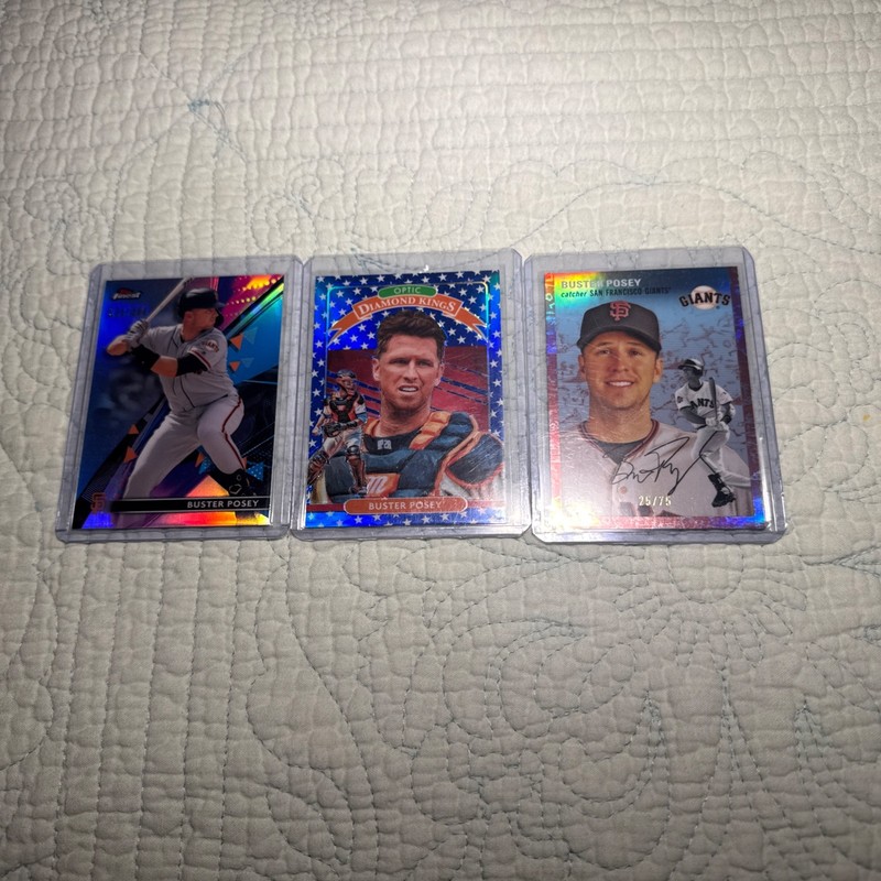 Buster Posey 3 Numbered Cards