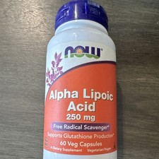 NOW Alpha Lipoic Acid 250mg Veg Capsules 60 c...