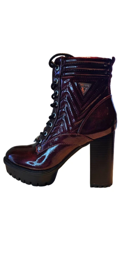 botines de patente adivina. Talla 6. Color Rojo Medio Foto 2 de 3