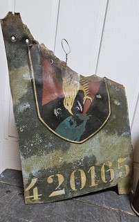 WW2 GERMAN MESSERSCHMITT ME 410 BOMBER BATTLE OF BRITAIN RELIC METAL PANEL