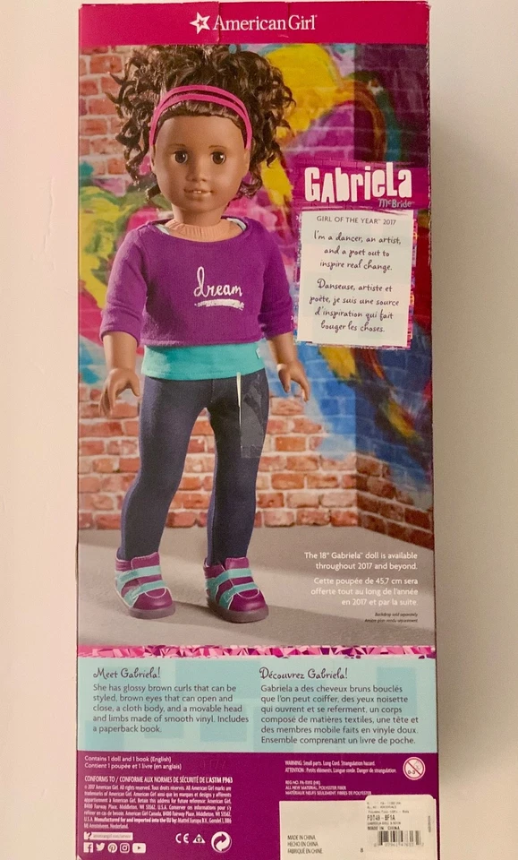 Boneca American Girl Gabriela McBride Menina do Ano 2017 Nova Na Caixa - Imagem 2 de 4