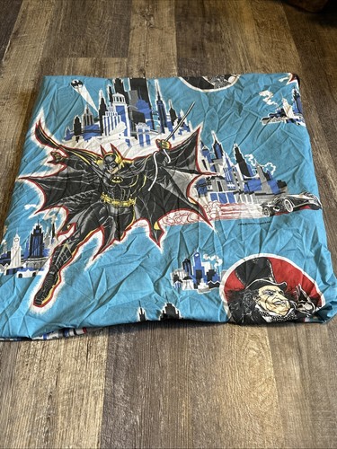 Vintage 1991 Batman Penguin DC Comics Fitted Bed Sheet - Picture 1 of 4