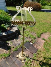 Vintage Brass Adjustable Brass Lyre Harp Music Stand by Decorative Crafts Inc