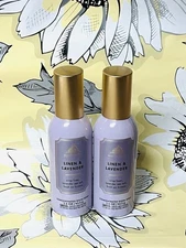 2 BATH & BODY WORKS LINEN LAVENDER CONCENTRATED ROOM SPRAY MIST AIR FRESHENER