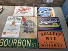 7 Vintage Style Metal Signs Beer Jack Daniel’s Yuengling Blue Moon Pabst Bourbon