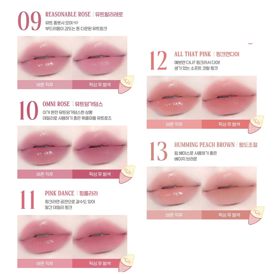 Tinta PERIPERA The Jellable Tint 3,7 g Rosa-Guma 5 colores 2025 F/W K-Beauty Foto 3 de 4