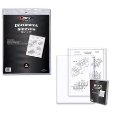 BCW (100)  8.5x11 Document Sleeves & Toploaders (10) Bundle | Archival Safe
