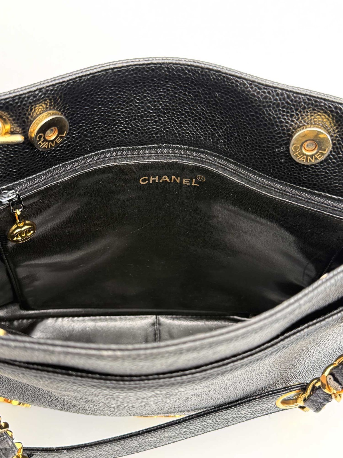 CHANEL Vintage Multi CC Shoulder Bag Gold 8CC Rare Snap Early 90s image 6