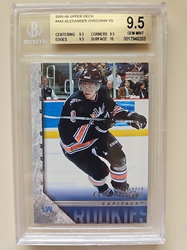 ALEXANDER OVECHKIN 2005-06 UPPER DECK YOUNG GUNS ROOKIE RC #443 BGS 9.5 GEM MINT