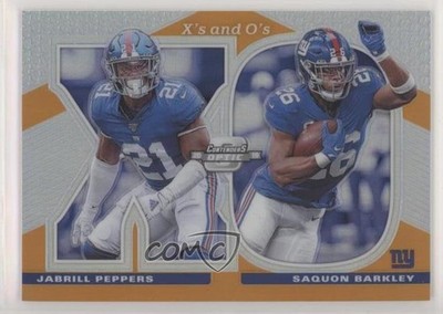 2019 Contenders Optic Orange Prizm 32/50 Jabrill Peppers Saquon Barkley 04on