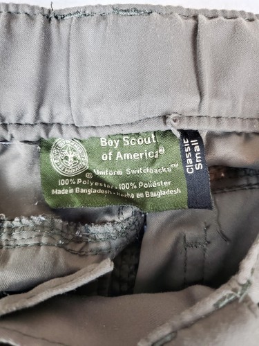 Boy Scouts of America BSA Green Belted Convertible Cargo Pants Small 30x32.5 - Picture 4 of 9