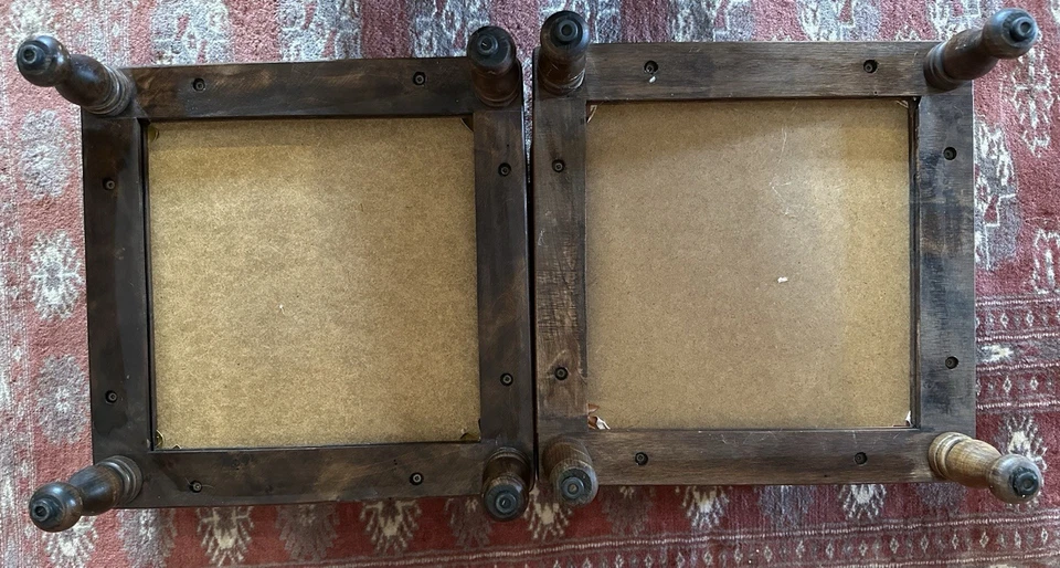 Par de otomanas apilables Ethan Allen Foto 3 de 4