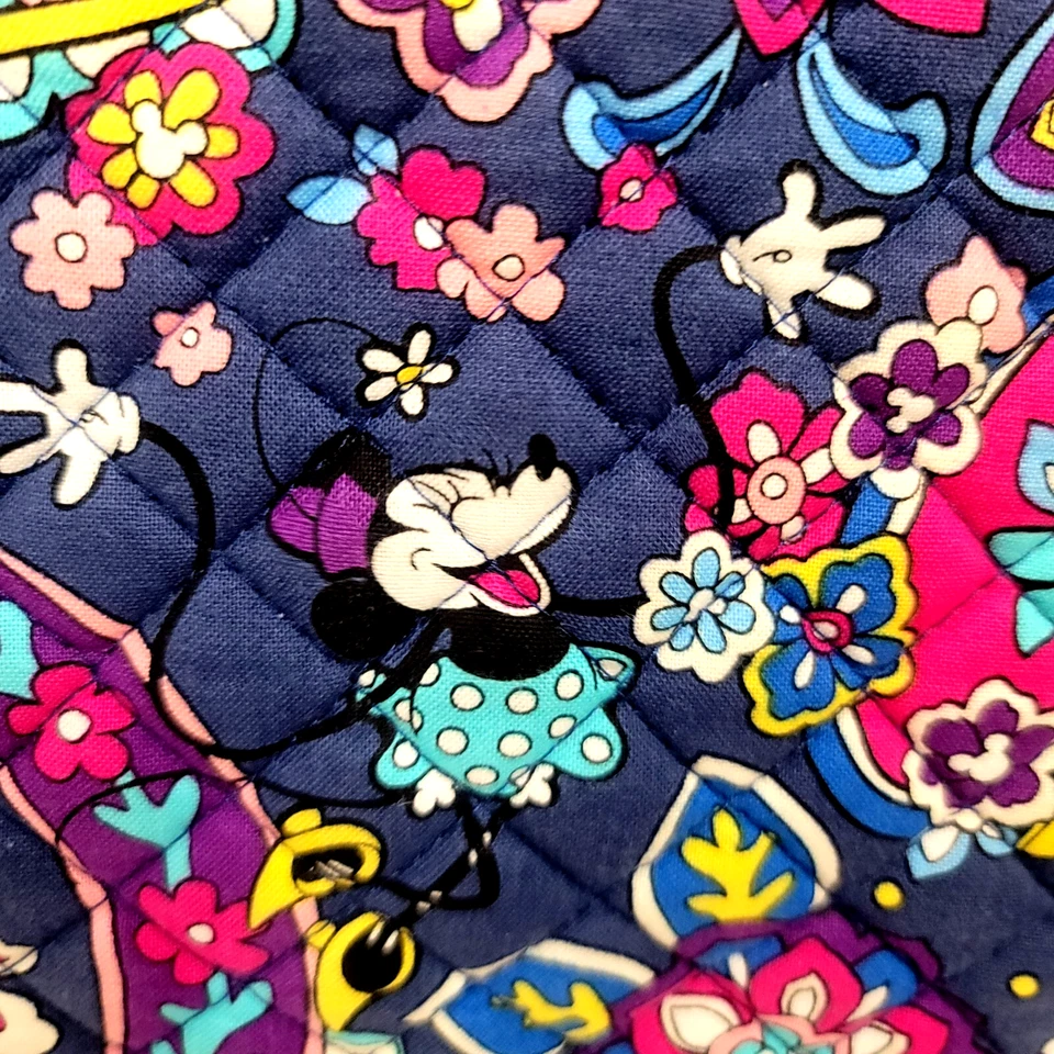 Disney Vera Bradley Triple Zip Hipster in Sensational Six Paisley 11 x 12" Used - Image 3 of 4