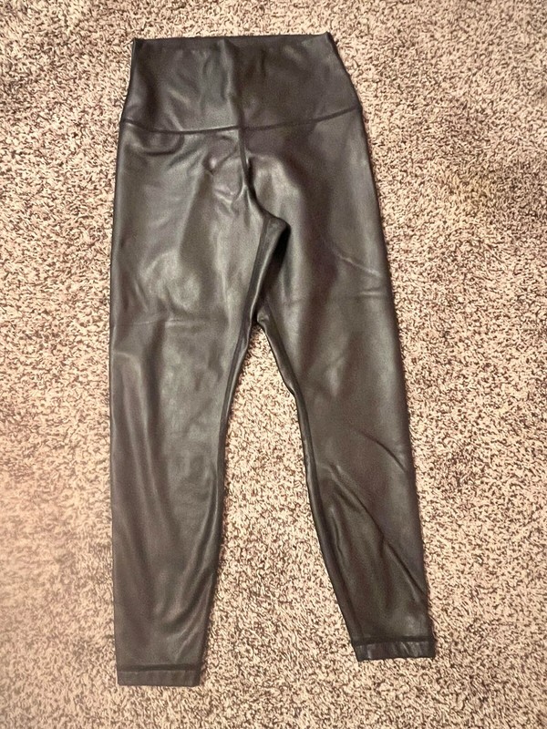 Womens 90 Degree By Reflex Faux Leather Leggings Size Small 