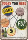 Dad's Root Beer Brand Soda Vintage Ad 12" x 9" Reproduction Metal Sign N10