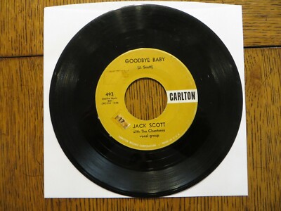 Jack Scott   Goodbye Baby / Save My Soul - 1958 Carlton 493 7'' Single VG/Generic