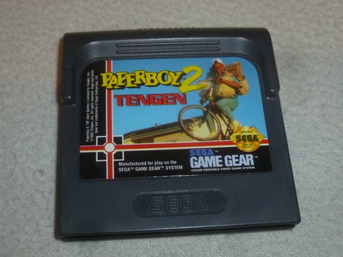 SEGA GAMEGEAR VIDEOJUEGO PAPERBOY 2 CARTUCHOS SOLO CARRO DE ENGRANAJES PAPER BOY TENGEN - Imagen 1 de 2
