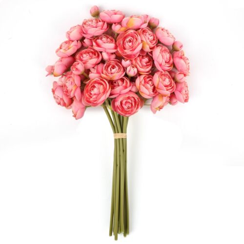 Ranunculus Artificial Flowers Peonies Faux Flowers Silk Peony Fake Mini Ranun...