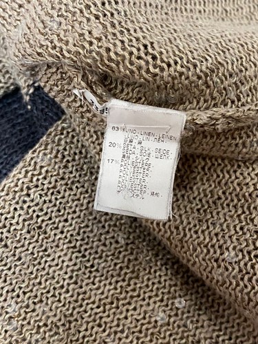 Brunello Cucinelli T-shirt Top Sweater Knit Linen Silk Sequins Oversize - Picture 11 of 14