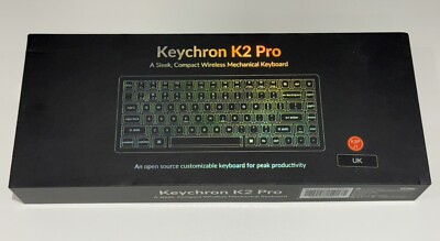 Keychron K2 Pro QMK/VIA Wireless Mechanical Keyboard ISO RGB Aluminium Frame