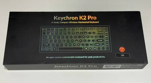 Keychron K2 Pro QMK/VIA Wireless Mechanical Keyboard ISO UK RGB Aluminum Frame