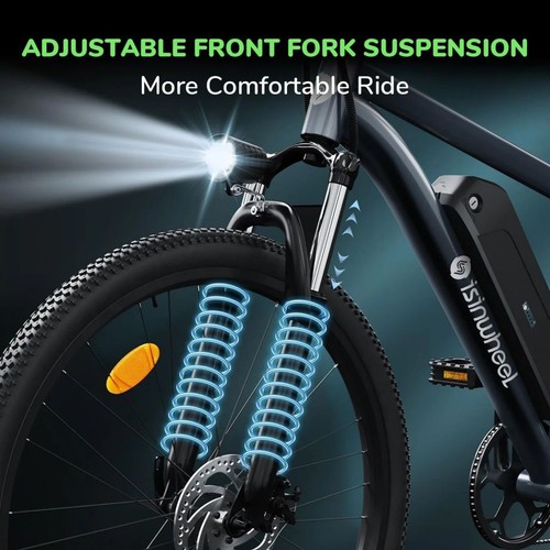 26inch Electric Bike Adults 500W 48V Mountain City E-Bike W/ Smart LCD Commuter - Picture 7 of 14