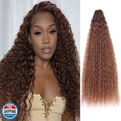 ZRQ Pre looped Micro Brazilian Braids Curly Crochet Hair 24 inch