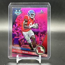 2023 Bowman University Chrome Refractor Pink #128 Michael Trigg 1st Bowman