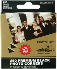  2 Pioneer Premium Photo Corners Self-Adhesive .5" 250/Pkg-Black, BPC1
