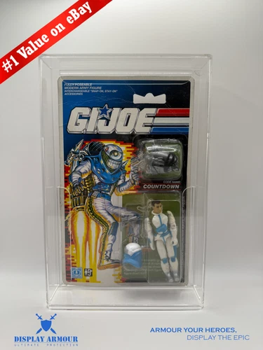 GI Joe - Tall Card - Vintage Hasbro - Acrylic Display Case - Slide Bottom MOC