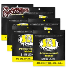 6 Sets! SIT Strings S1046 Light Power Wound Nickel .010-.046