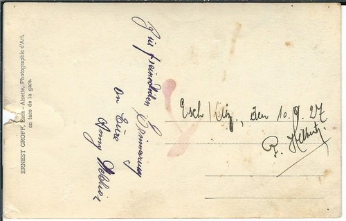 Ansichtskarte Mann und Frau - Liebespaar (?) - Frau sitzt auf Stuhl - Fotokarte - 第 2/2 張圖片