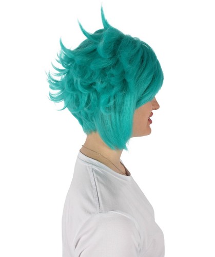 HPO Adult Women's Multi-Instrumental Musical Genius Green Gaming Wig, HW-7419 - Picture 5 of 10