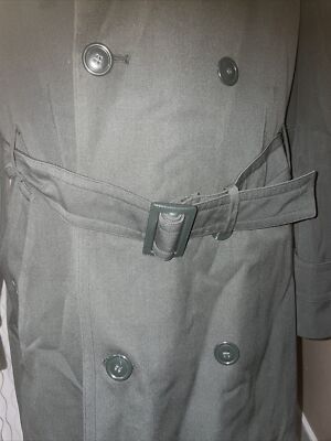 Military Issue Army Serge Green Wool Overcoat AG-44 Peacoat Trench