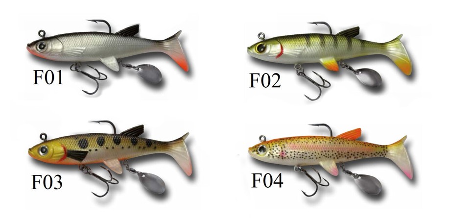 Trendex Minno Minnow Rotator AX Shad UV Aktiv Hecht Zander Barsch