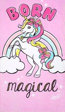NEW JoJo Siwa Rainbow Unicorn Design Beach Towel 28X 58 inches 100 COTTON